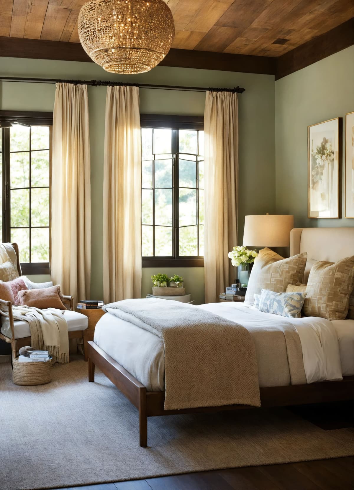 Quarto Aconchegante com Toques Rústicos