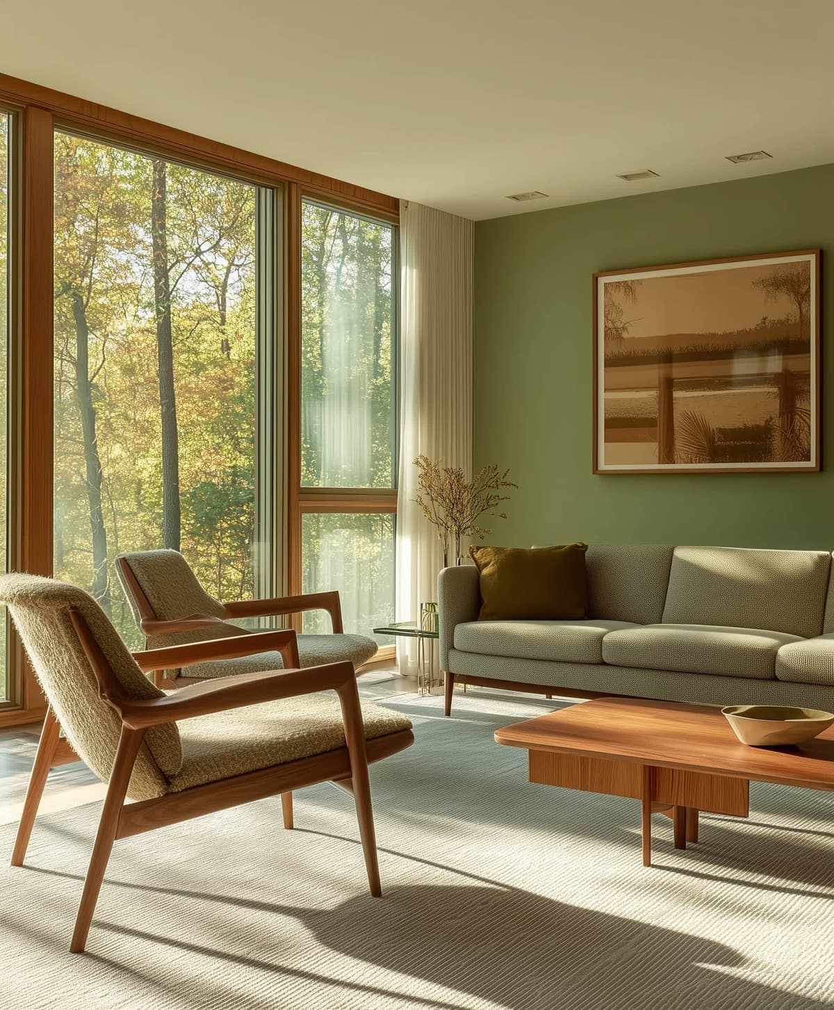 Sala de Estar com Vista para a Natureza