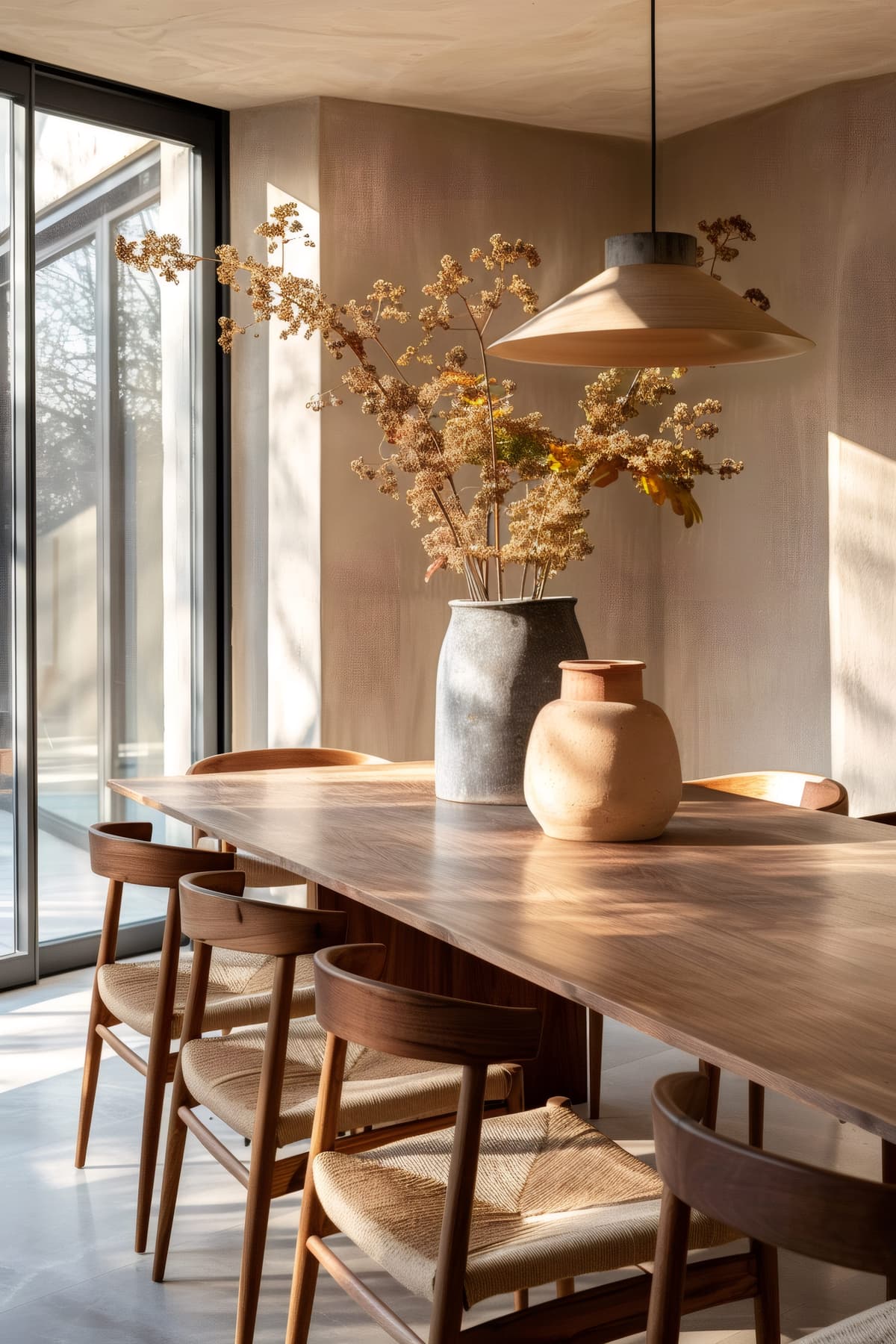 Sala de Jantar com Mesa em Madeira Natural